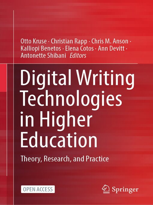 Title details for Digital Writing Technologies in Higher Education by Otto Kruse - Available